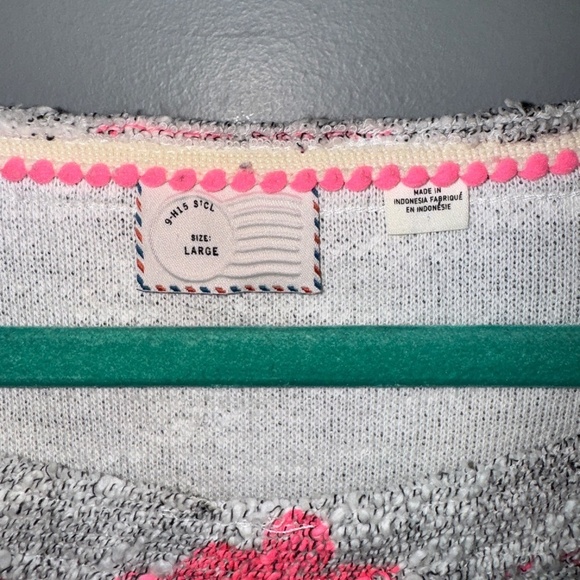 EIC Anthropologie Postmark Terry Floral Short Sleeve Top Size Large - Picture 3 of 6